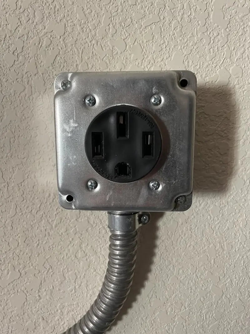 NEMA 14-50 outlet installed for Electrical Panel Upgrade in Iron Mountain